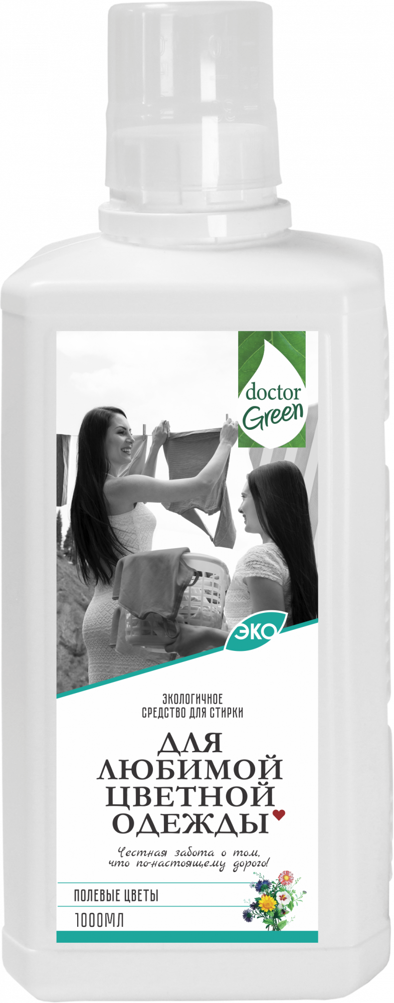 Жидкое средство для стирки цветного белья Doctor Green «Для любимой цветной одежды», 1000 мл в #REGION_NAME_DECLINE_PP#.