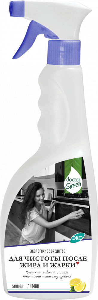 Экологичное средство для удаления жира Doctor Green «Для чистоты после жира и жарки», 750 мл в #REGION_NAME_DECLINE_PP#.