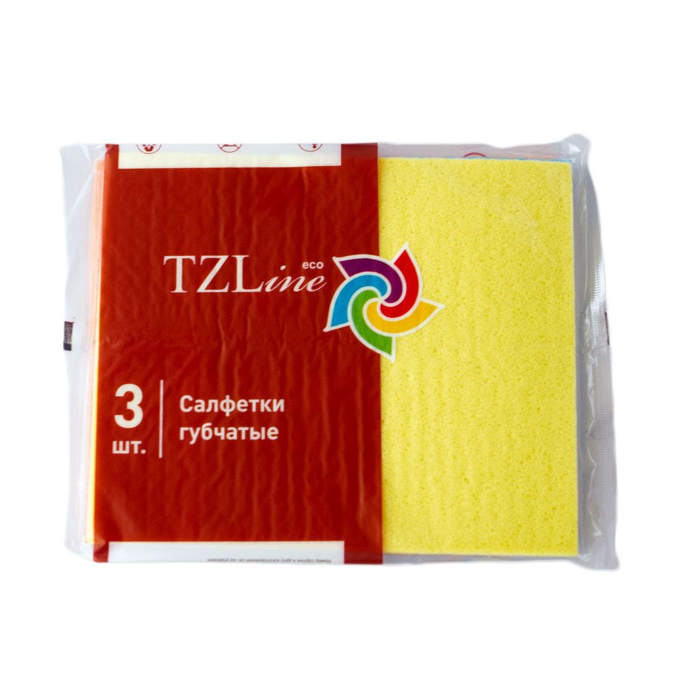 Салфетка губчатая TZLINE (в упаковке 3 шт)