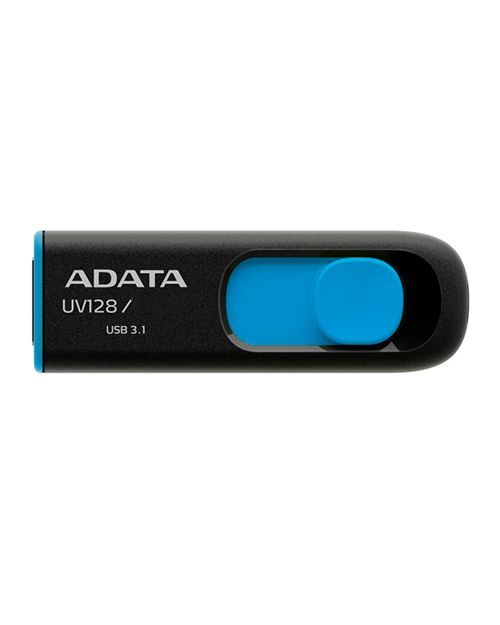 ADATA UV128, 32GB, UFD 3.1, Black/blue (AUV128-32G-RBE)