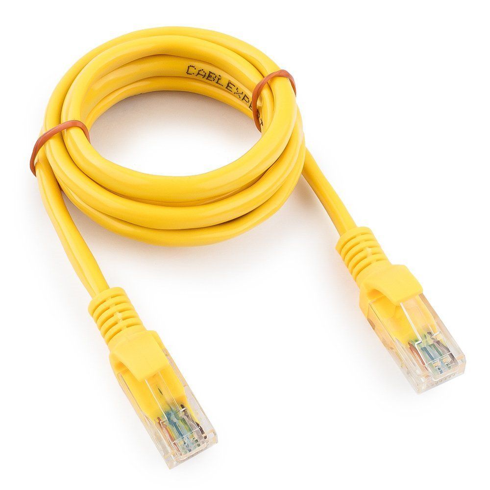 Патч-корд UTP Cablexpert PP12-1M/Y кат.5e, 1м, литой, многожильный (жёлтый)