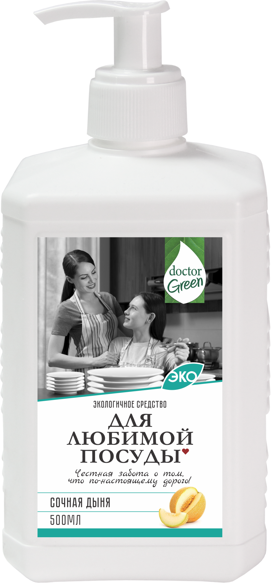 Средство для мытья посуды Doctor Green «Для любимой посуды», 500 мл в #REGION_NAME_DECLINE_PP#.